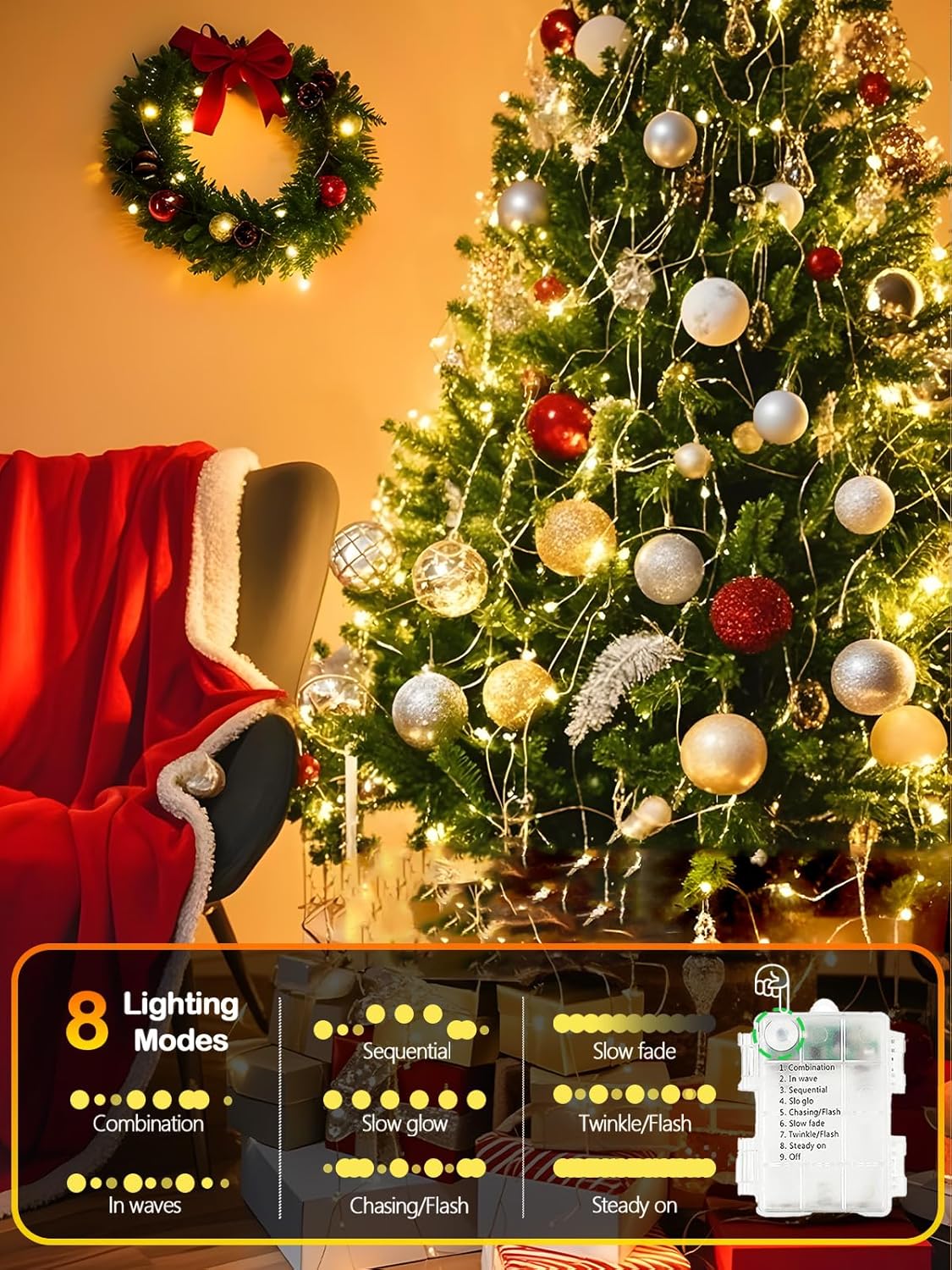 Luminara Glow Battery Operated Copper Wire Lights 4 Pack, Understated Neutral Glow for Intentional Home, Studio Apartment & Wabi-Sabi Decor