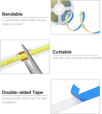 Luminara USB LED Light Strip – Cozy Birthday Gift for Mom Who Loves Home Refreshes