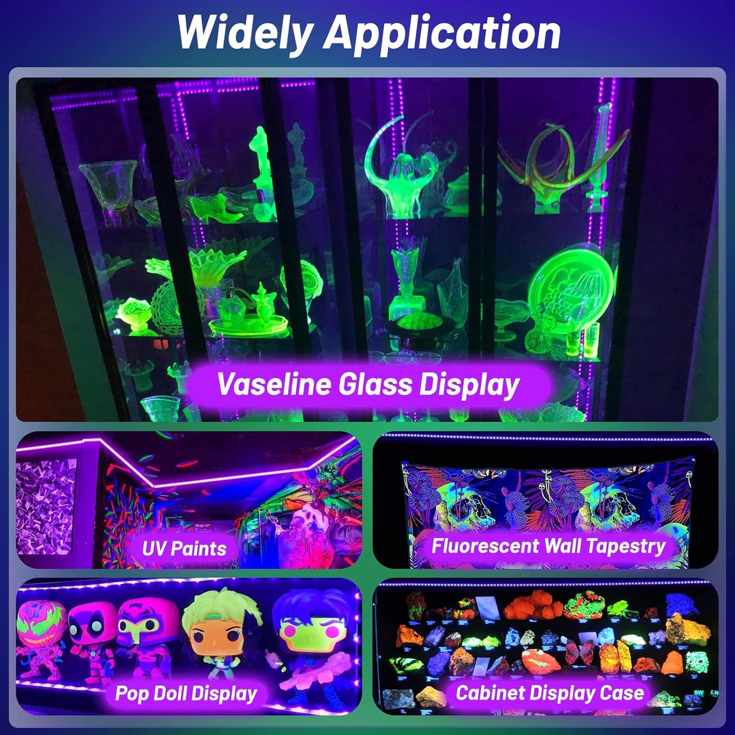 LumoGlow Blacklight Strip – Cool-to-Touch Glow Lighting for Nursery and Pre-Teen Bedrooms