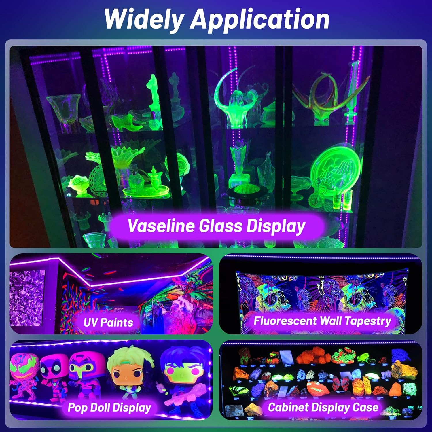 LumoGlow Blacklight Strip – Cool-to-Touch Glow Lighting for Nursery and Pre-Teen Bedrooms