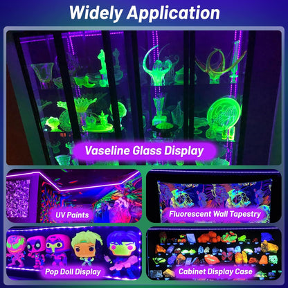 LumoGlow Blacklight Strip – Cool-to-Touch Glow Lighting for Nursery and Pre-Teen Bedrooms