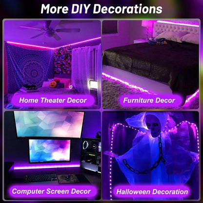 LumoGlow Blacklight Strip – Cool-to-Touch Glow Lighting for Nursery and Pre-Teen Bedrooms