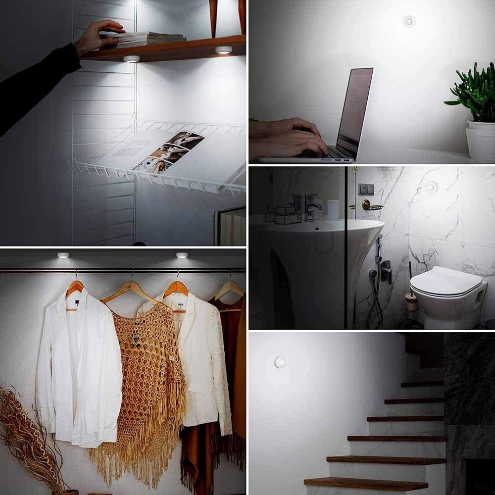 LUXMOM Touch Puck Lights – Thoughtful Birthday Gift for Mom and Grandma, Senior Safe Night Lighting Set