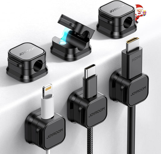 magnetic clamp with 60-degree rotating shaft for one-handed cable insertion and removal