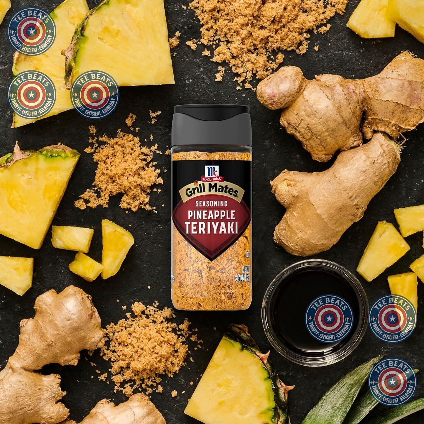 McCormick Grill Mates Pineapple Teriyaki Spice for Streamlined Kitchen Routines, Shake-On Sweet-Savory Coating Without the Marinating Wait