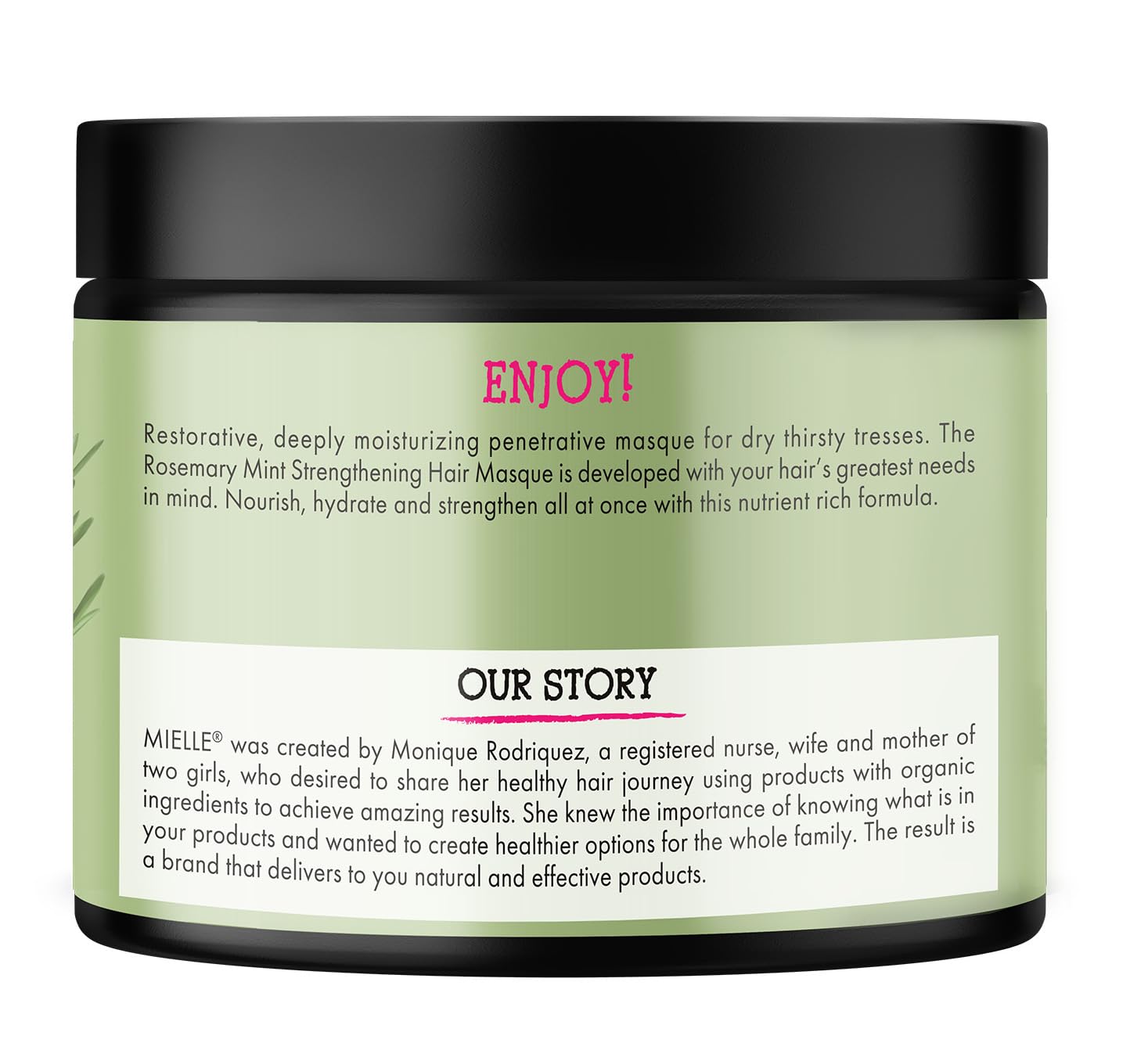 Mielle Organics Rosemary Mint Hair Masque – Salon-Quality Deep Conditioning Treatment Crafted with Organic Coconut Oil and Honey, 12 Ounce