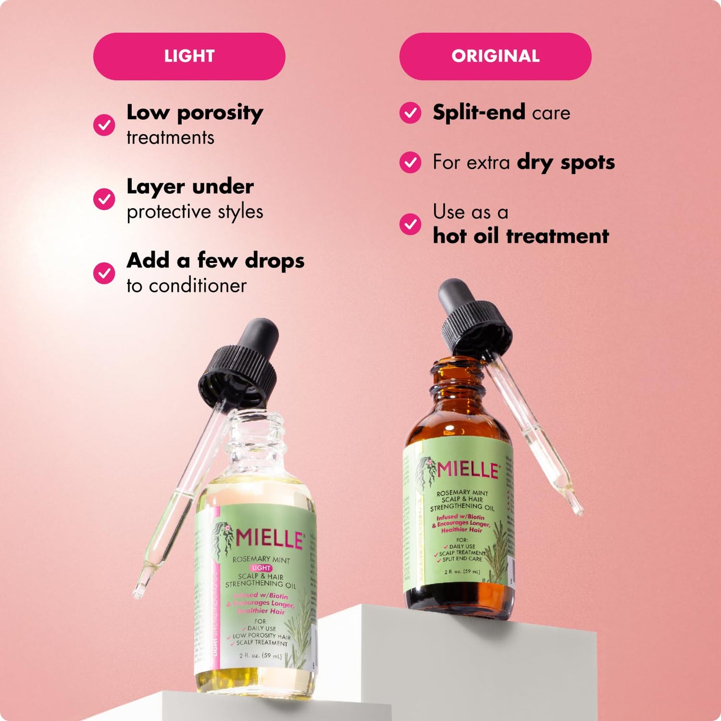 Mielle Organics Rosemary Mint Light Hair Oil – Elevated Hair Treatment for the Refined Self-Care Ritual