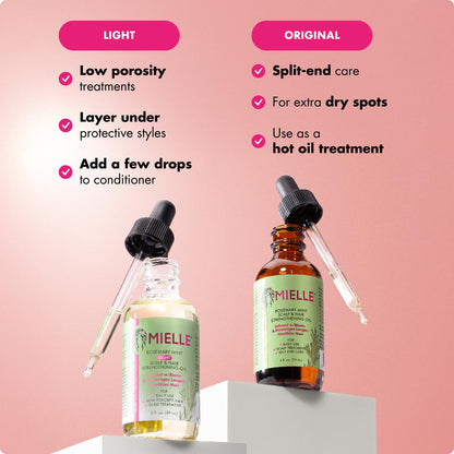 Mielle Organics Rosemary Mint Light Hair Oil – Elevated Hair Treatment for the Refined Self-Care Ritual