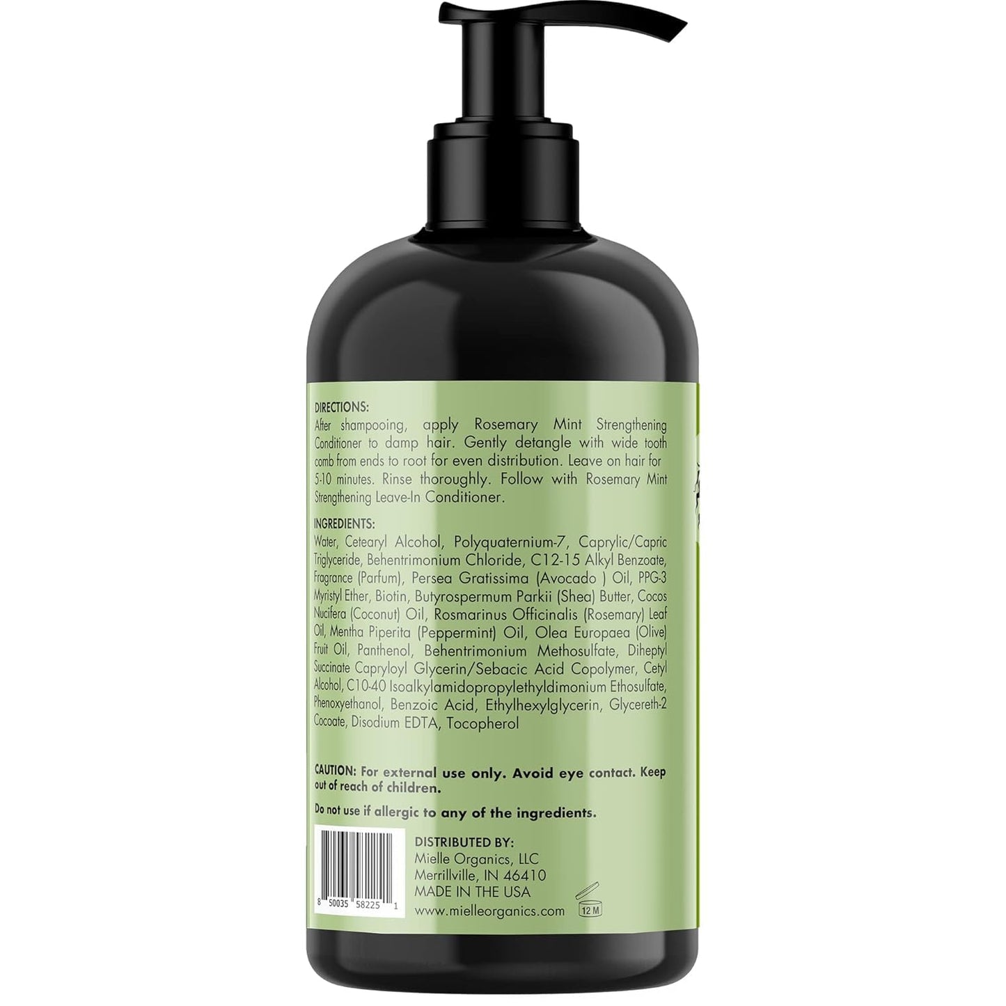 Mielle Organics Rosemary Mint Strengthening Conditioner – Hydrating Biotin Treatment to Support Stronger Strands on Wellness Sundays, 20 oz