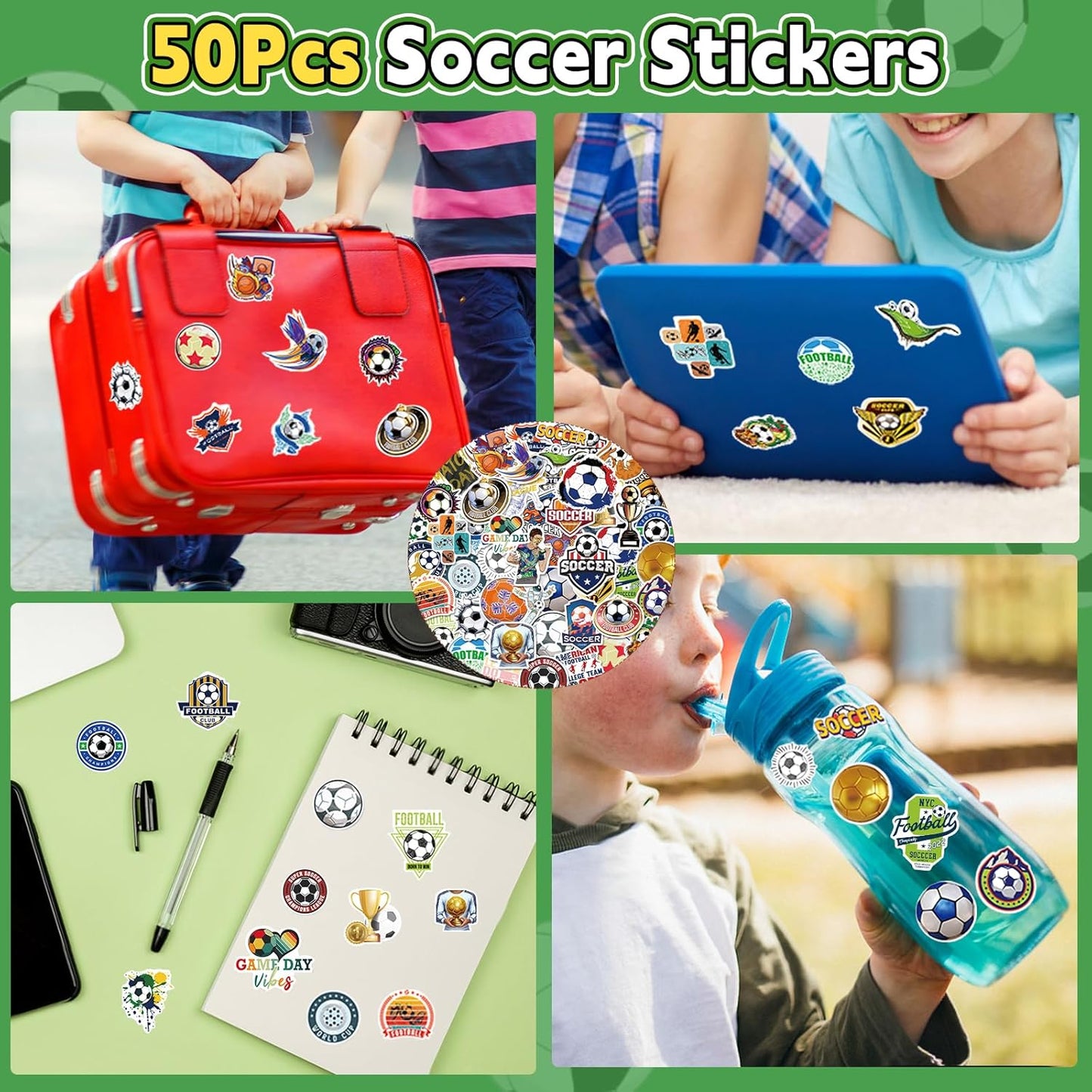 Miucat Soccer Goodie Bags for Outdoor Kids Parties – 98-Piece Set with Durable Silicone Bracelets for Field Day