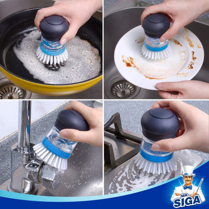 MR.SIGA Dish Brush with Holder – Practical Birthday Gift for the Home Cook Who Has Everything