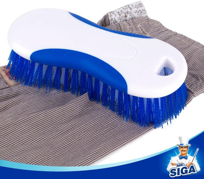 MR.SIGA Scrub Brush with TPR Side Grip – Safer Cleaning Tool for Seniors and Arthritis Sufferers