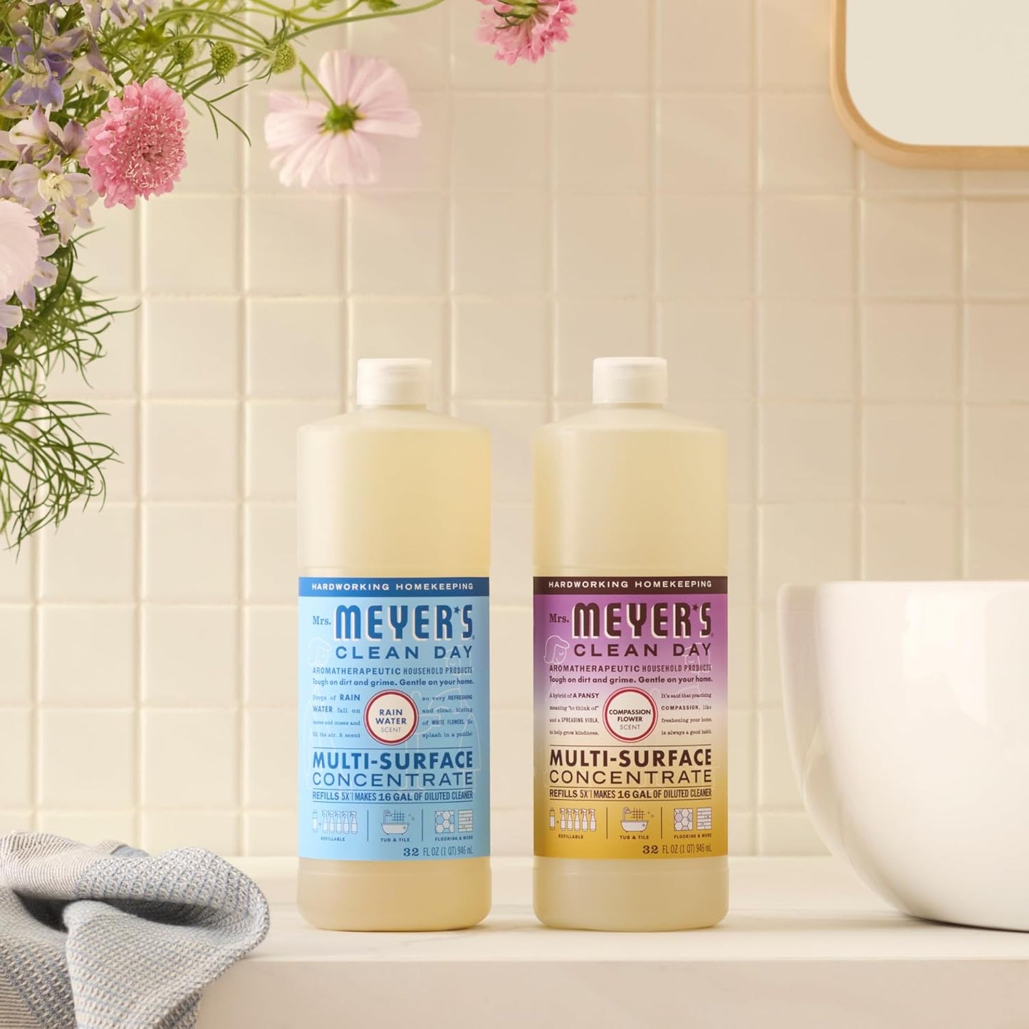 Mrs. Meyer's Clean Day Everyday Concentrate – Streamlined Clean-Routine Staple for the Capsule Pantry, 32 fl oz