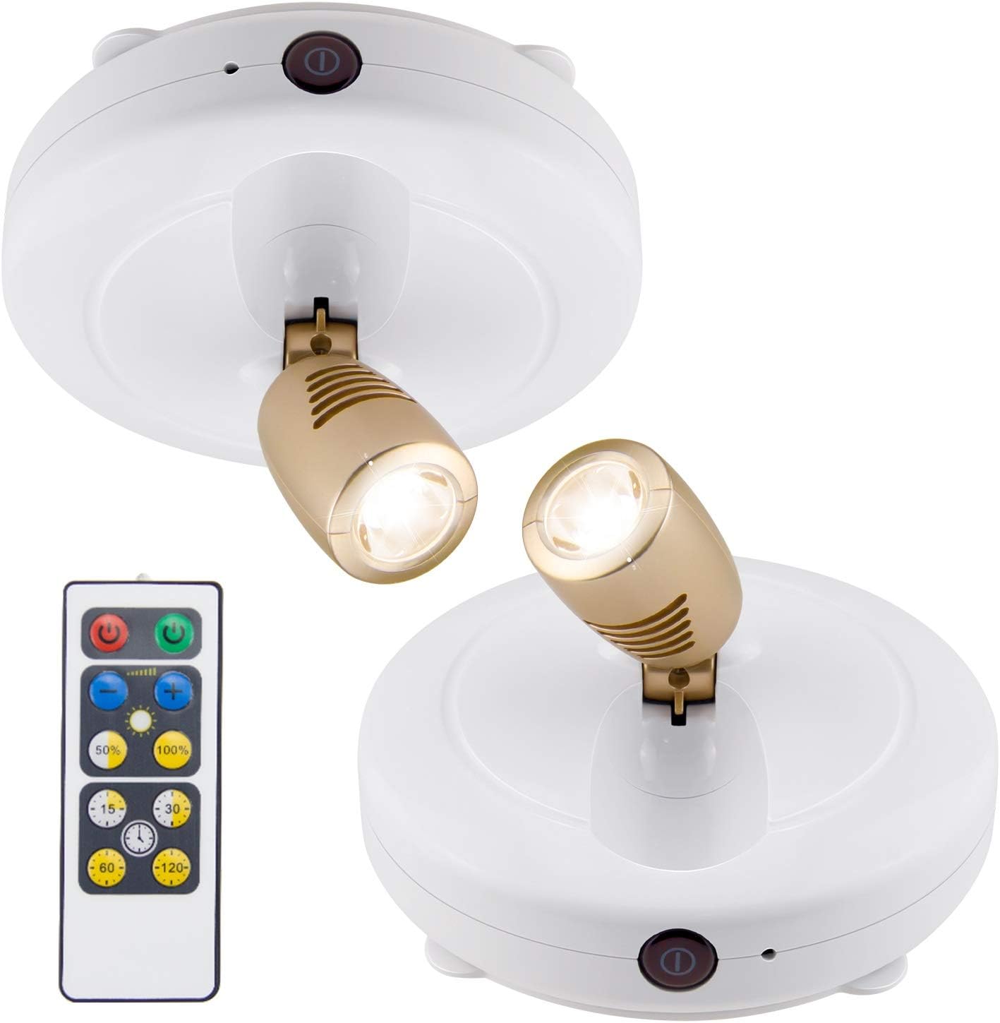 multi-directional swivel head (up/down, left/right adjustment)