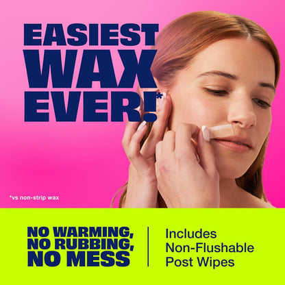 Nair Dermatologist-Tested Hair Remover Wax Strips – Elegant Beauty Solution with Post-Wax Care, 40 Count