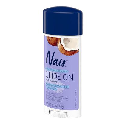 Nair Sensitive Depilatory Cream – Hands-Free Applicator for Safer, Bump-Free Hair Removal on Bikini and Underarms