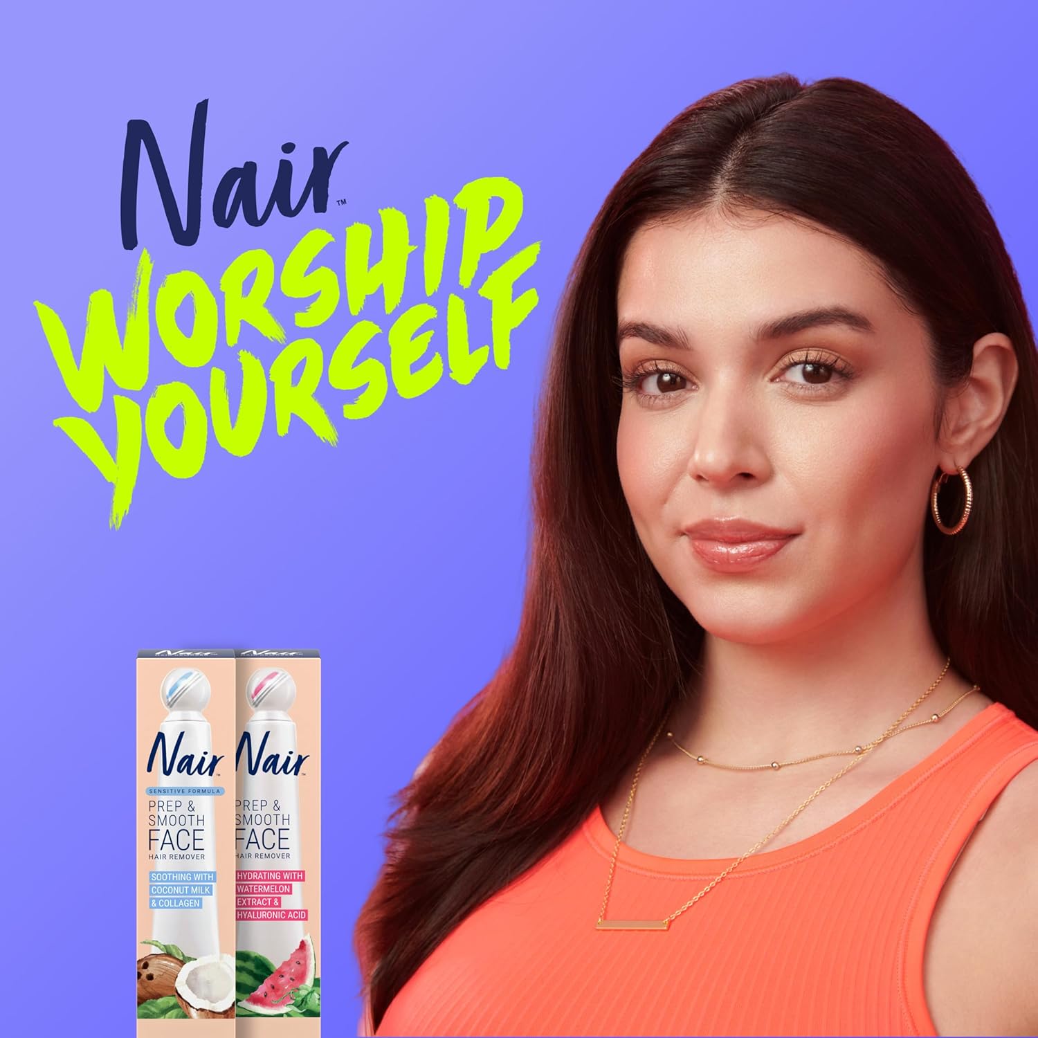 NAIR Sensitive Formula Hair Removal Cream with Coconut Milk - At-Home Spa Moment for Women, Derm-Approved Smooth Complexion