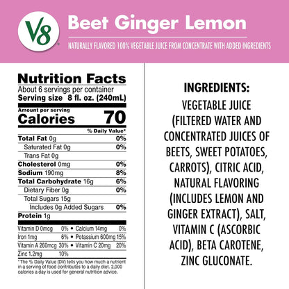 natural ginger and lemon flavorings for a tangy, bold taste