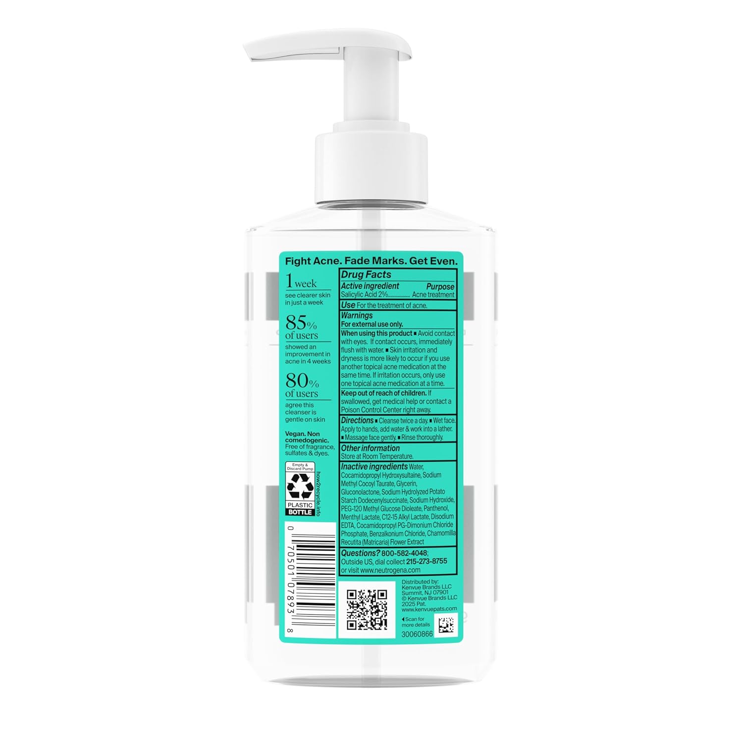 Neutrogena Evenly Clear Foaming Acne Face Wash with 2% PHA – Clean, Clutter-Free Skincare for Intentional Routines