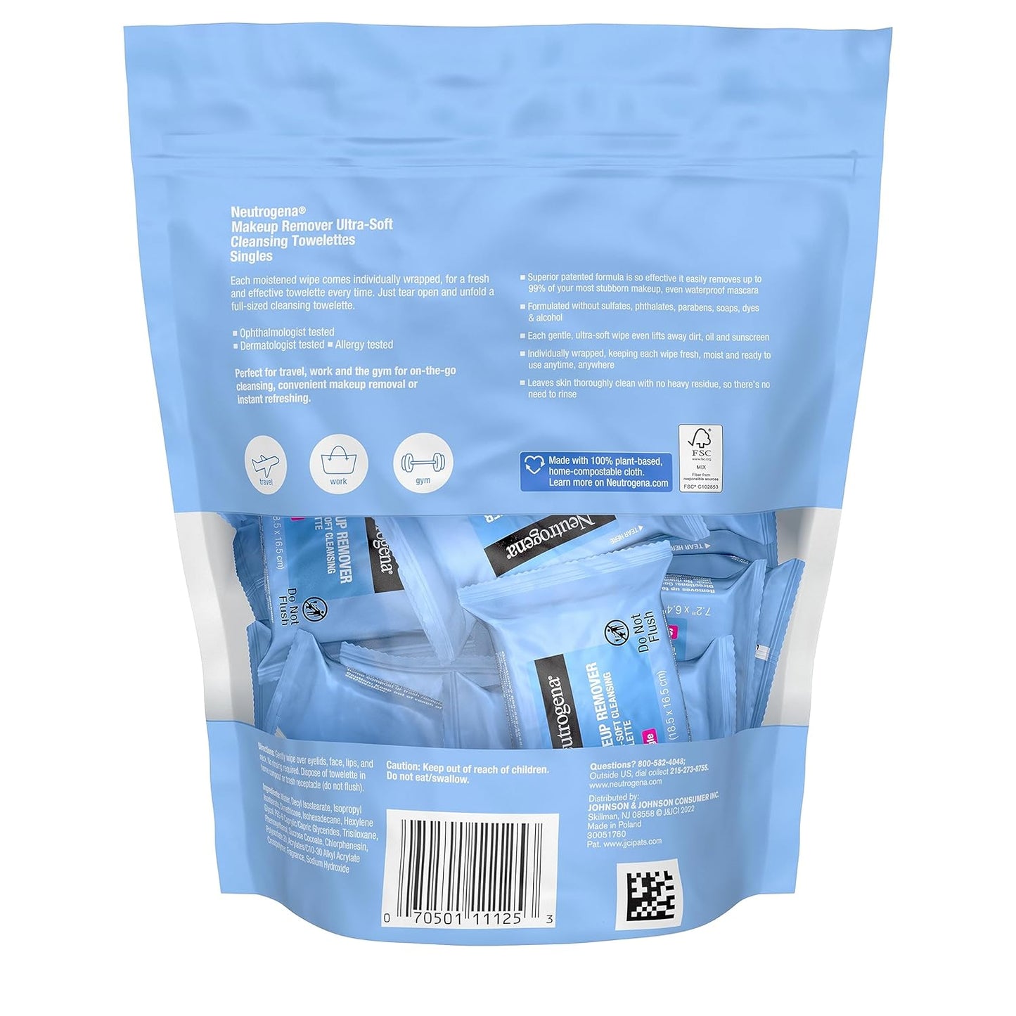 Neutrogena Facial Cleansing Wipes – Non-Toxic Makeup Removal Alternative to Open-Flame Products