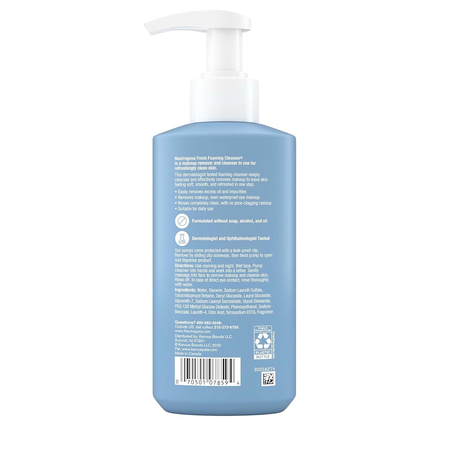 Neutrogena Fresh Foaming Facial Cleanser – Gentle Self-Care Wash for the Post-Work Reset