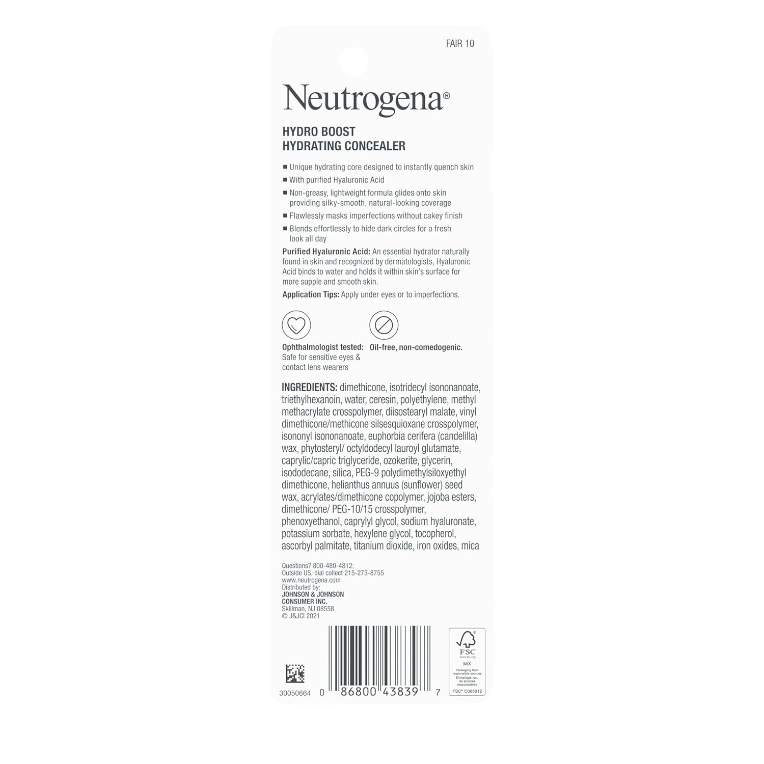 Neutrogena Hydro Boost Concealer – Elevated Beauty Essential with Hyaluronic Acid Core