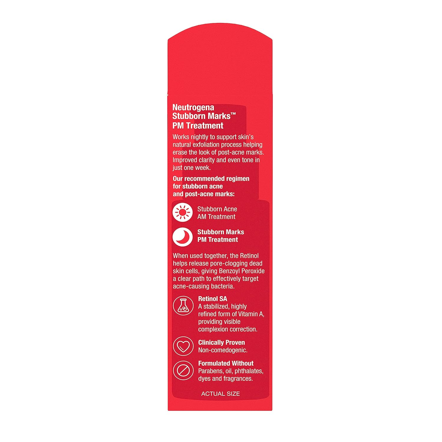 Neutrogena Stubborn Marks Night Cream – Fragrance-Free, Paraben-Free Formula for Reactive Skin, 1.0 Fl Oz