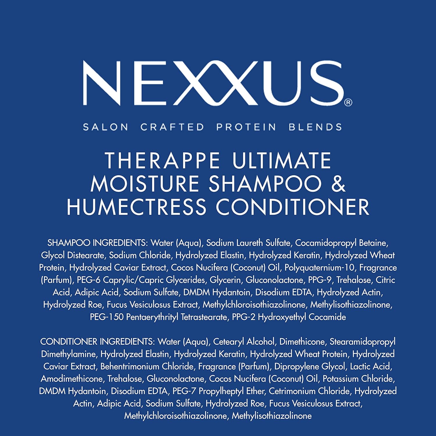 Nexxus Caviar Complex Shampoo & Conditioner for Calming Self-Care Routines and Hair Hydration
