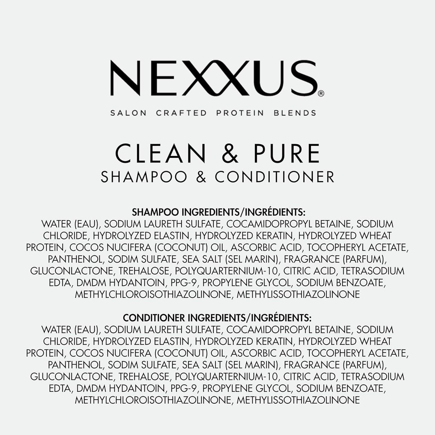 Nexxus Clean & Pure Paraben-Free Shampoo & Conditioner – Calming Clarifying Ritual for Stressed Hair