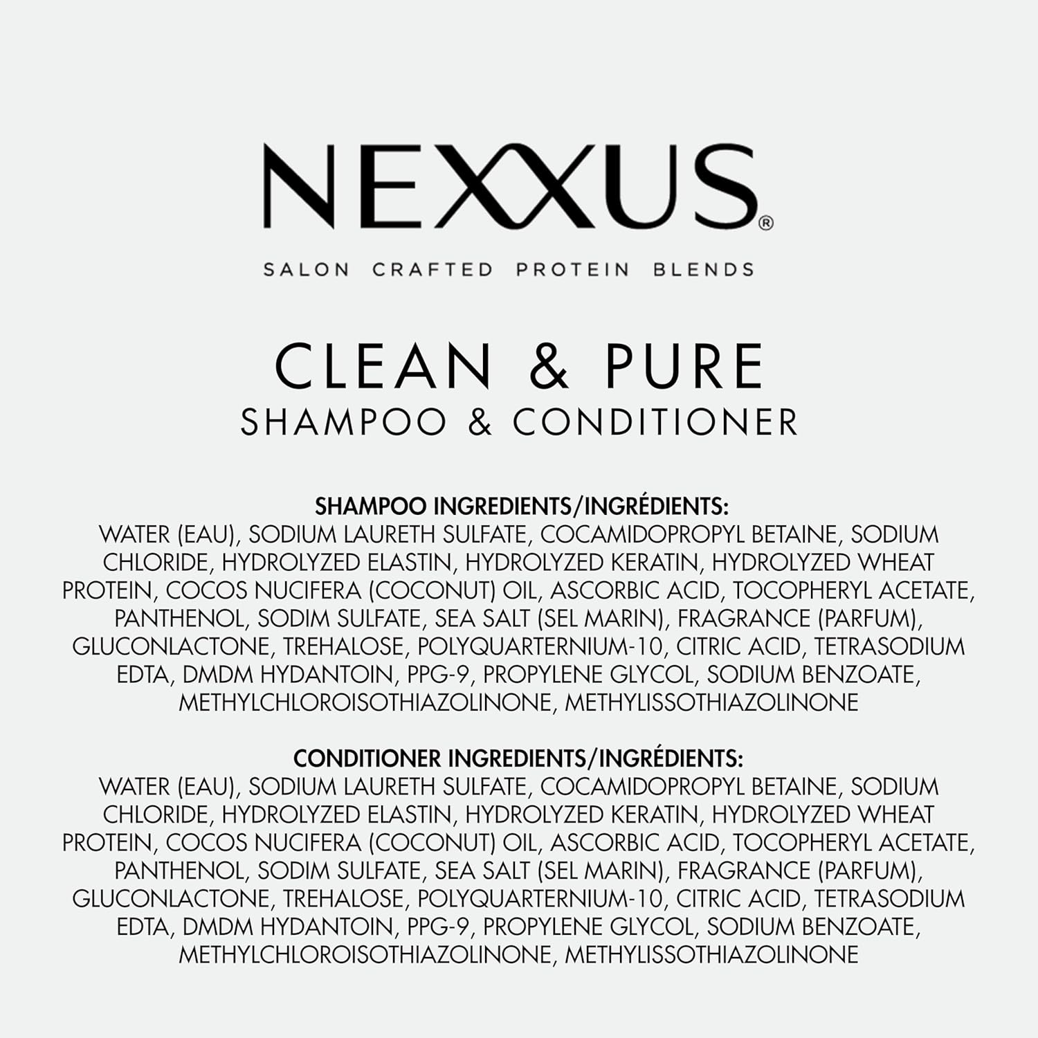 Nexxus Clean & Pure Paraben-Free Shampoo & Conditioner – Calming Clarifying Ritual for Stressed Hair