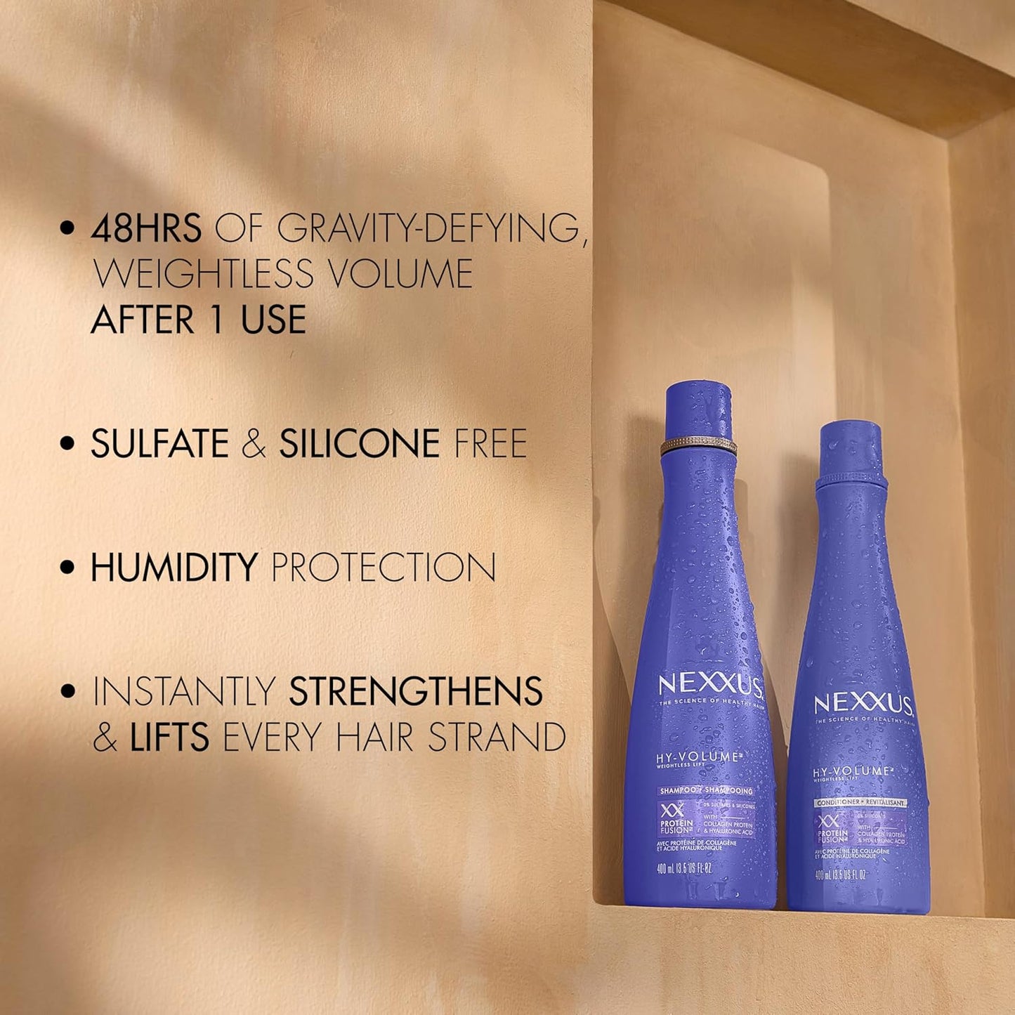 Nexxus Hy-Volume Weightless Lift Shampoo – Elegant Mother's Day or Housewarming Present for the Volume-Seeking Woman