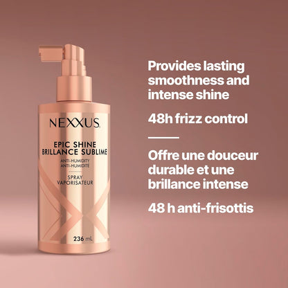 Nexxus Sleek Polish Anti-Humidity Spray – Salon-Tested Frizz Shield for Sensitive Scalps, 8 oz