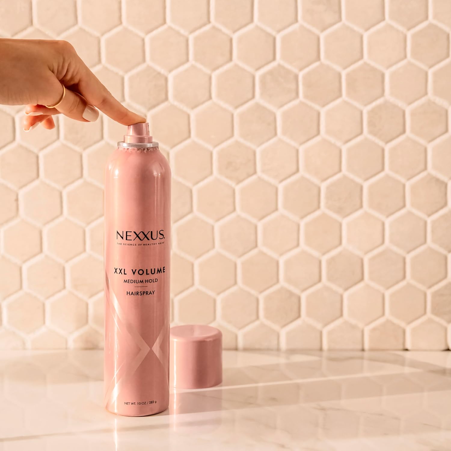 Nexxus STYLEPROTECT Medium Hold Hairspray – Travel-Size Volumizing Hold for Patio Events, Camping Trips, and Tropical Climates