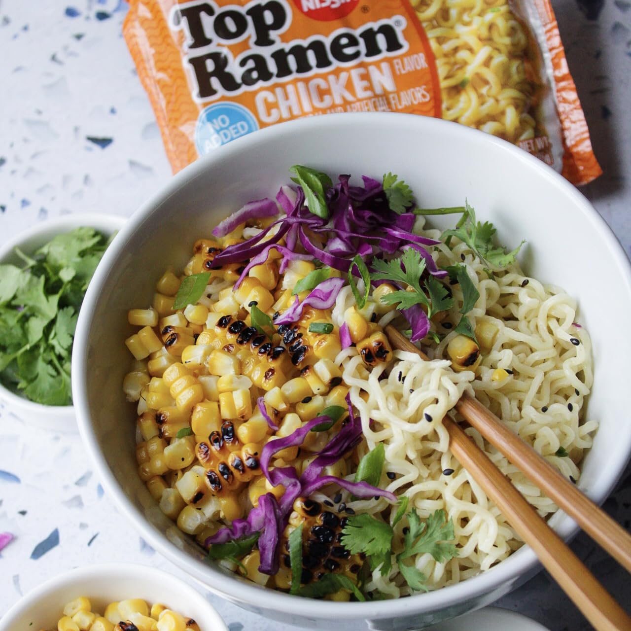 Nissin Top Ramen Bowl – Safe No-Flame Noodle Snack for Playdates and Homework Time, Chicken 6-Pack