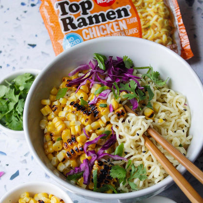Nissin Top Ramen Bowl – Safe No-Flame Noodle Snack for Playdates and Homework Time, Chicken 6-Pack