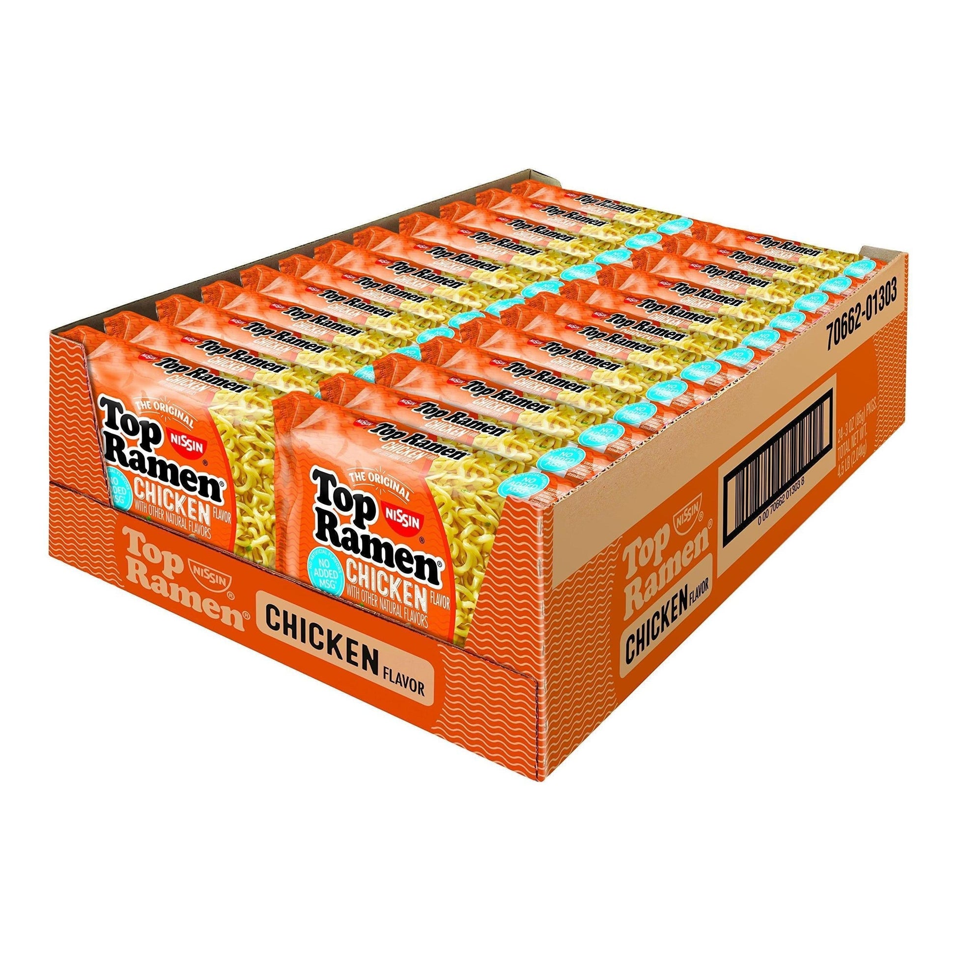 Nissin Top Ramen Bowl – Safe No-Flame Noodle Snack for Playdates and Homework Time, Chicken 6-Pack