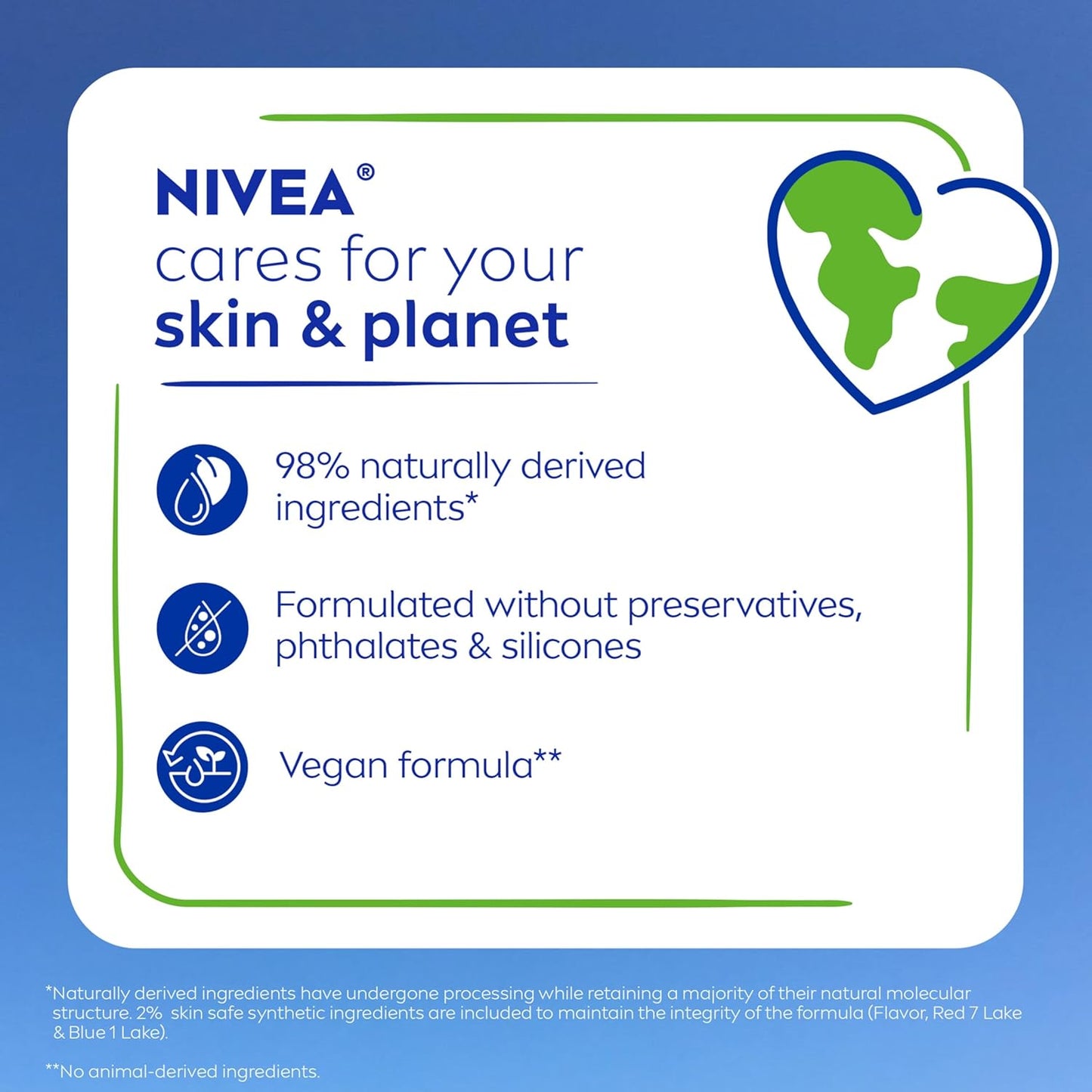 NIVEA 3-in-1 Lip Care – Preservative-Free Vegan Lip Balm for Allergy-Prone Users, Cherry Tint