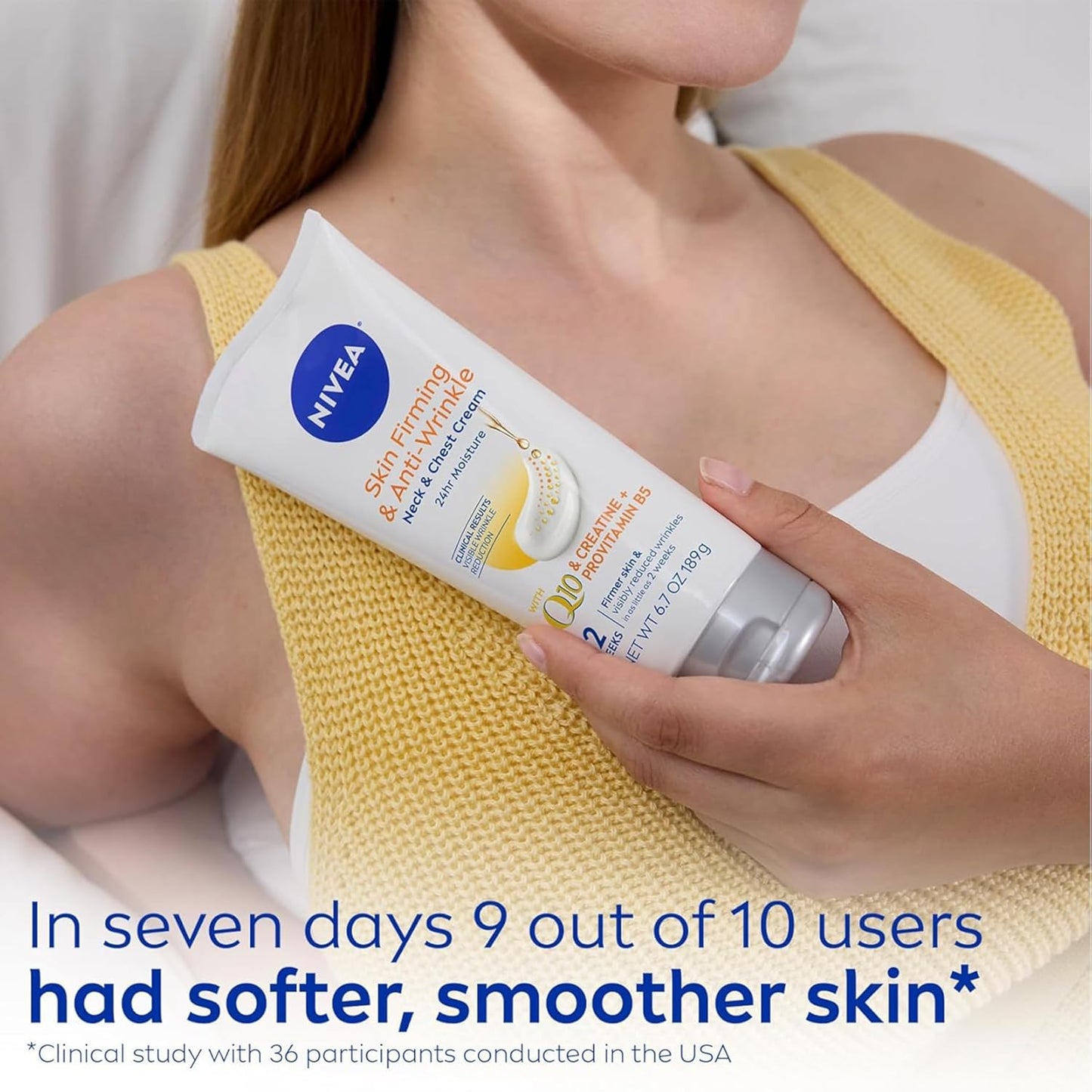 NIVEA Anti-Wrinkle Décolletage Cream – Elevated Nightstand Skincare for Discerning Women, Tri-Complex Firming Formula