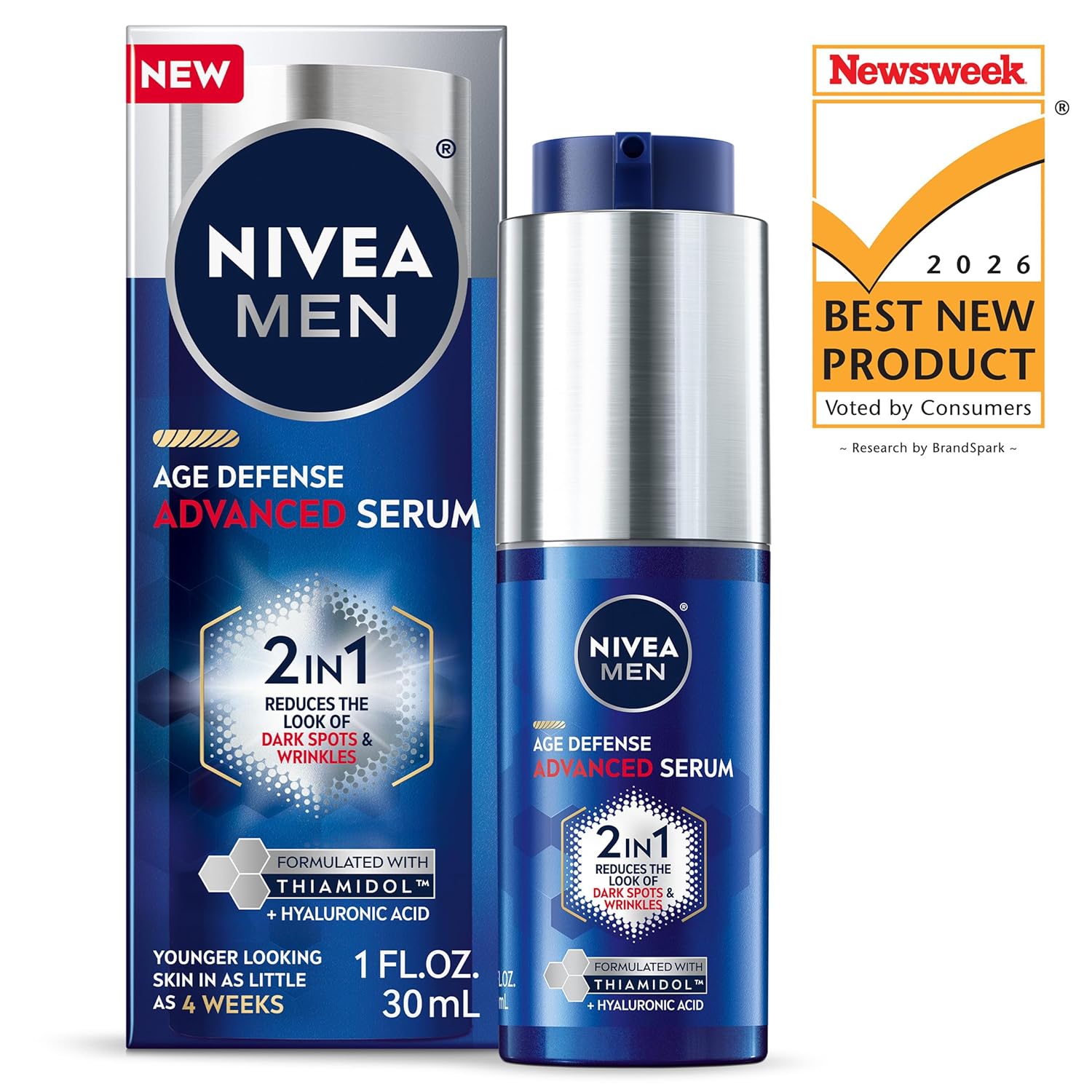 NIVEA MEN Age Defense Advanced Face Serum – Thoughtful Holiday Gift for Men Who Don't Yet Use Serums