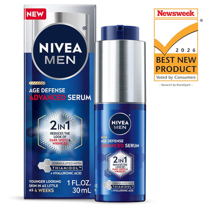 NIVEA MEN Age Defense Advanced Face Serum – Thoughtful Holiday Gift for Men Who Don't Yet Use Serums