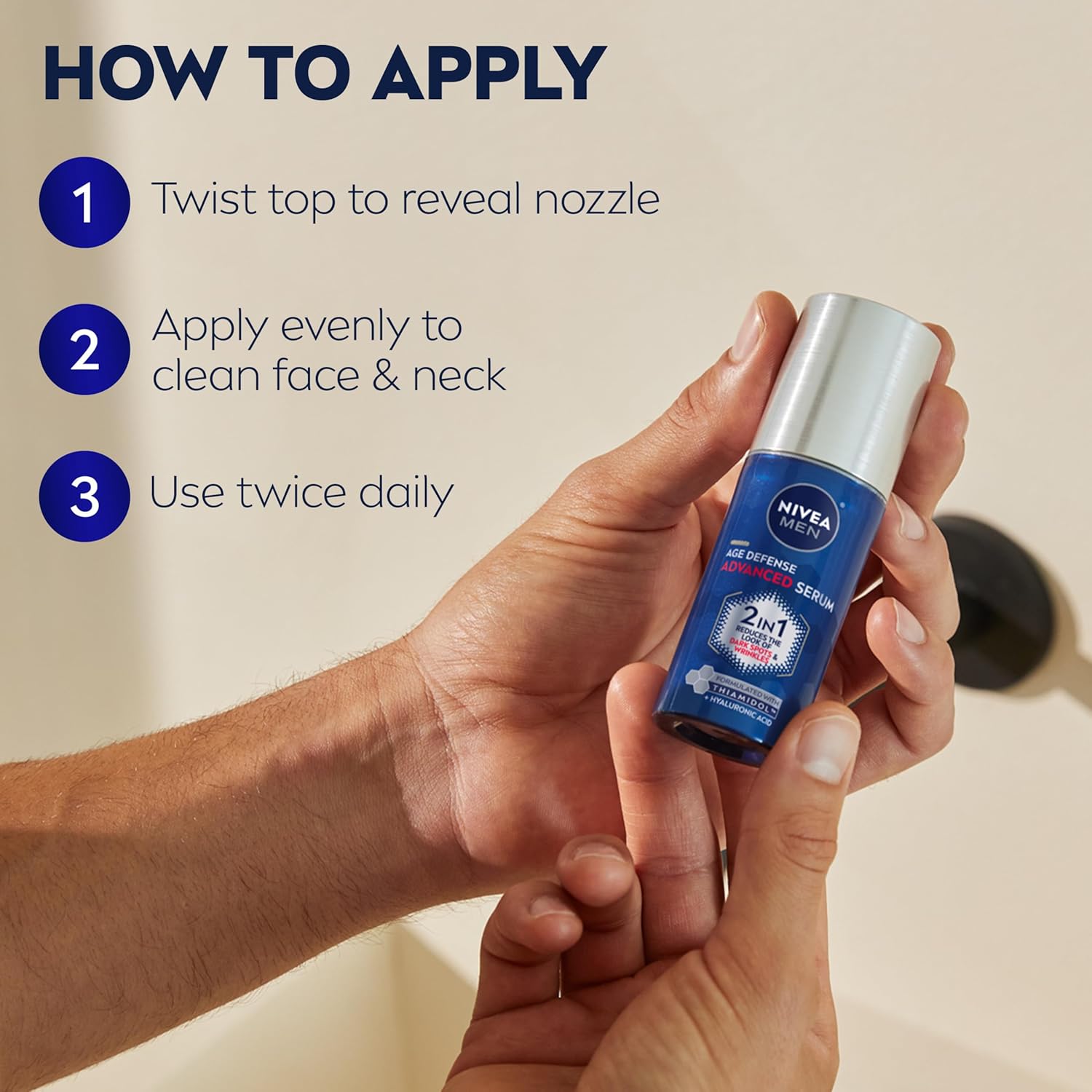 NIVEA MEN Age Defense Advanced Face Serum – Thoughtful Holiday Gift for Men Who Don't Yet Use Serums