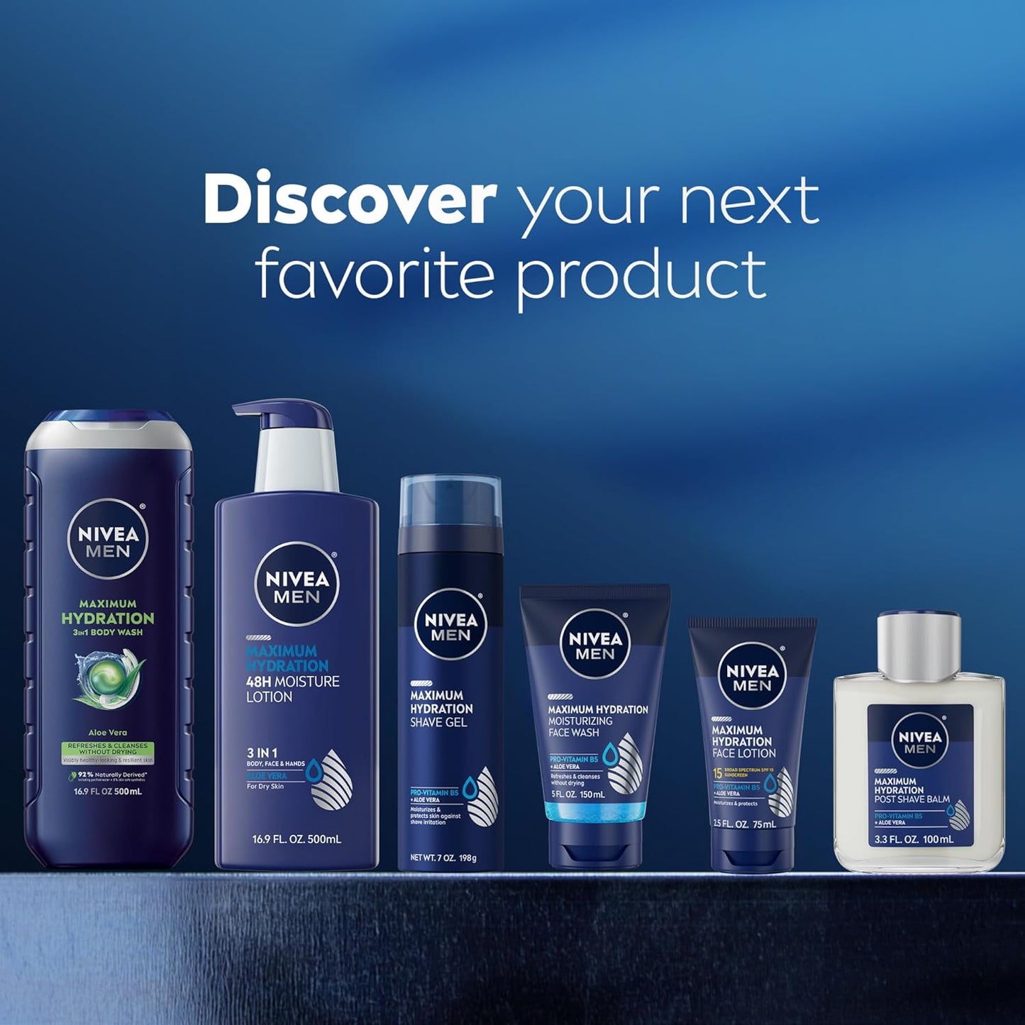 NIVEA MEN Maximum Hydration 3-in-1 Body Wash for Dry Skin – Thoughtful Birthday Gift Set for Men Who Value Easy Grooming