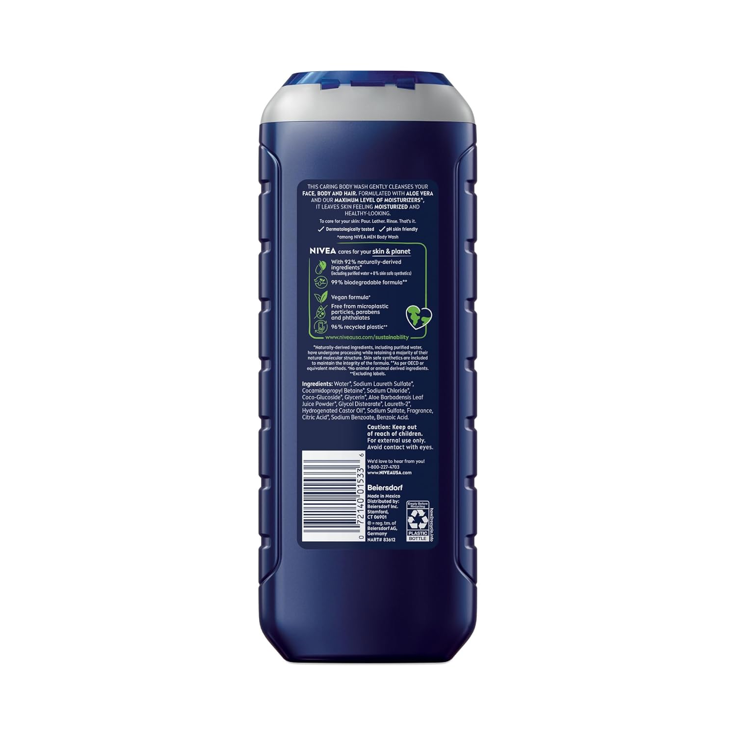 NIVEA MEN Maximum Hydration 3-in-1 Body Wash for Dry Skin – Thoughtful Birthday Gift Set for Men Who Value Easy Grooming