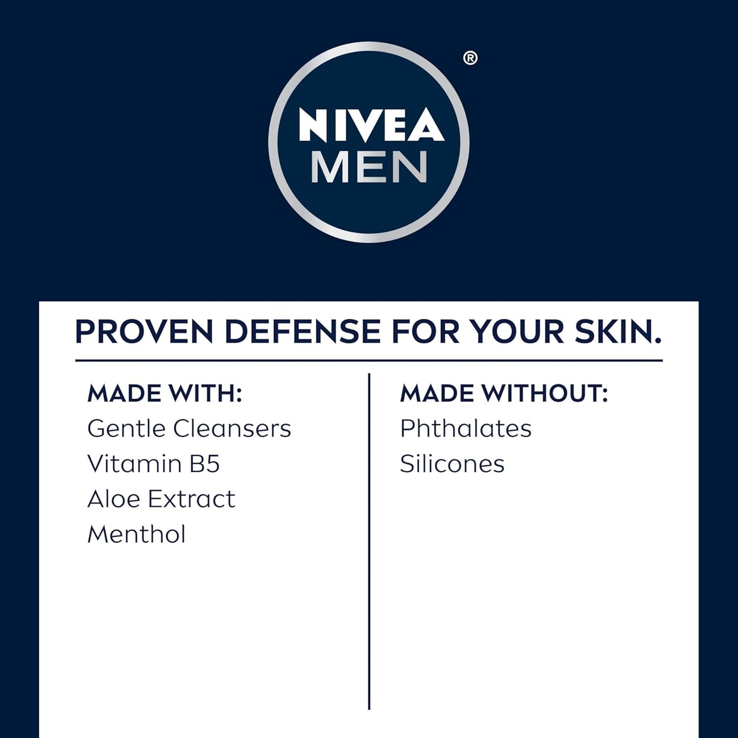 NIVEA MEN Maximum Hydration Face Wash – Holiday Stocking Stuffer for Men, Travel-Friendly Face Cleanser Gift 2-Pack