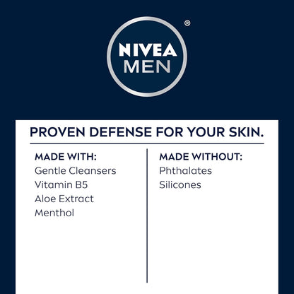 NIVEA MEN Maximum Hydration Face Wash – Holiday Stocking Stuffer for Men, Travel-Friendly Face Cleanser Gift 2-Pack