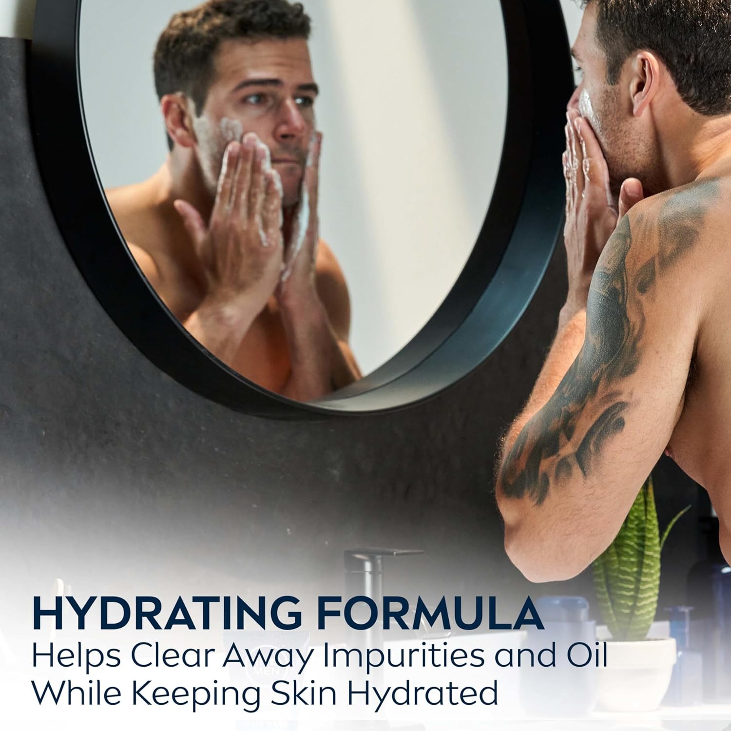 NIVEA MEN Maximum Hydration Face Wash – Holiday Stocking Stuffer for Men, Travel-Friendly Face Cleanser Gift 2-Pack