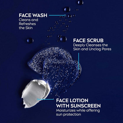 NIVEA MEN Maximum Hydration Face Wash – Holiday Stocking Stuffer for Men, Travel-Friendly Face Cleanser Gift 2-Pack