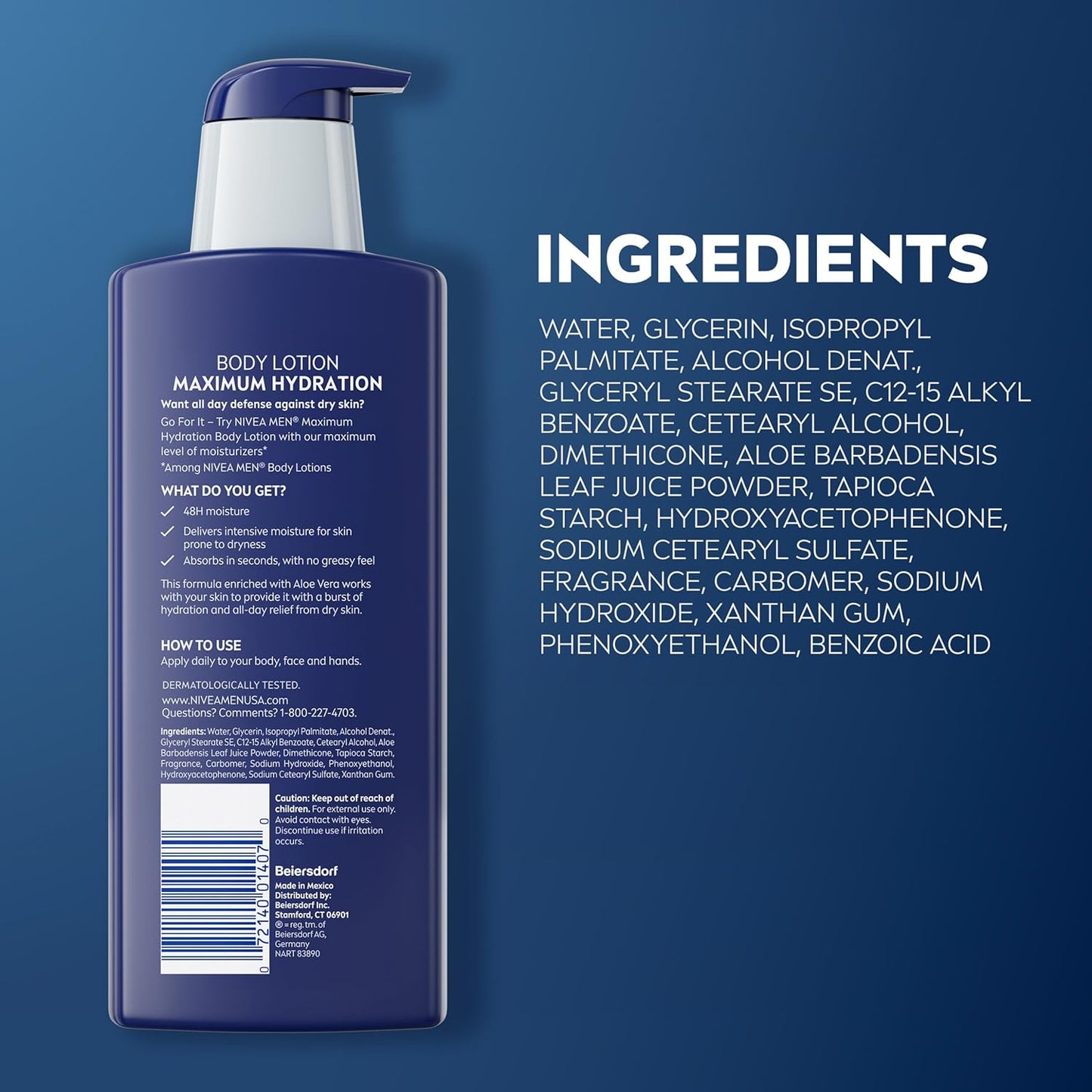 NIVEA MEN Real Madrid Moisturizer 16.9 Fl Oz – Gym Locker Room Lotion for Athletes, Fast-Absorbing Post-Workout Body Cream