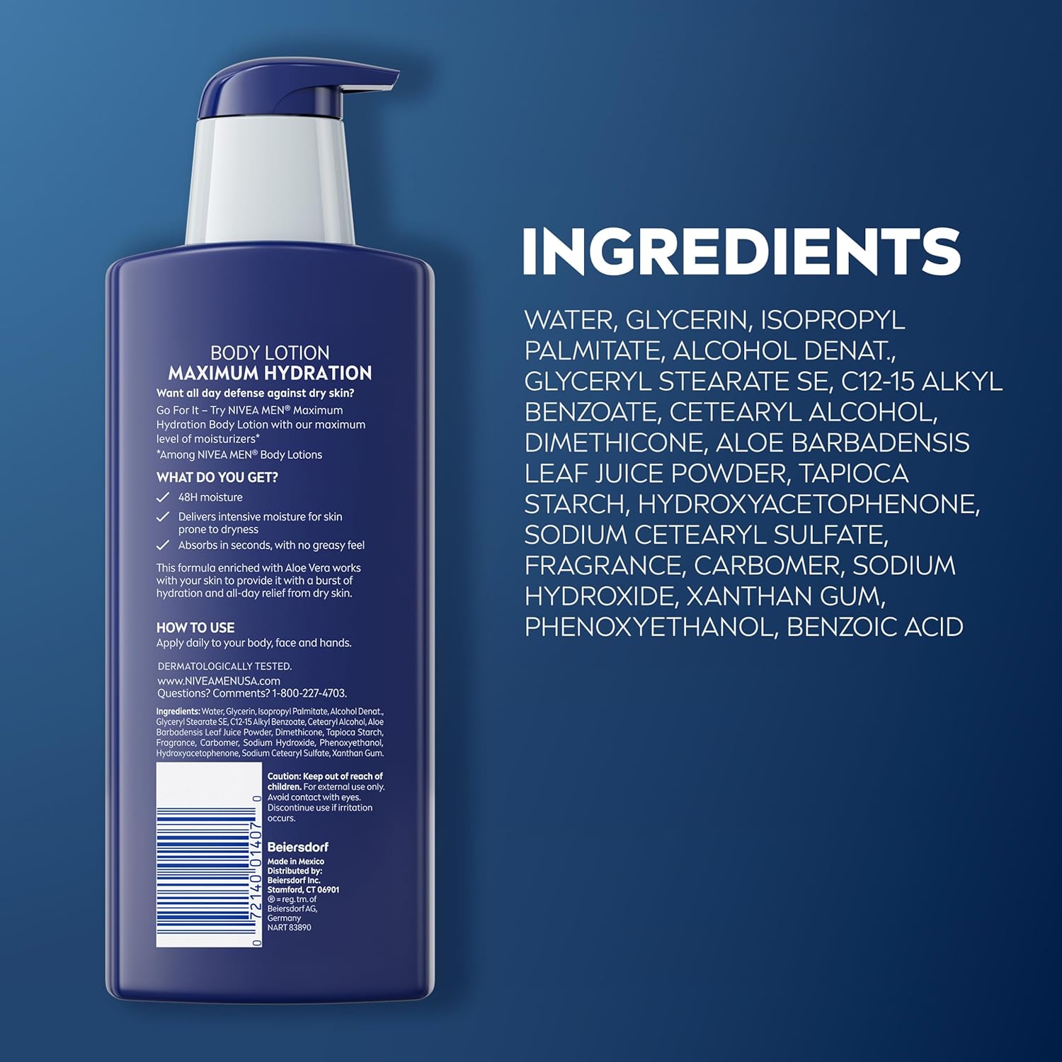 NIVEA MEN Real Madrid Moisturizer 16.9 Fl Oz – Gym Locker Room Lotion for Athletes, Fast-Absorbing Post-Workout Body Cream