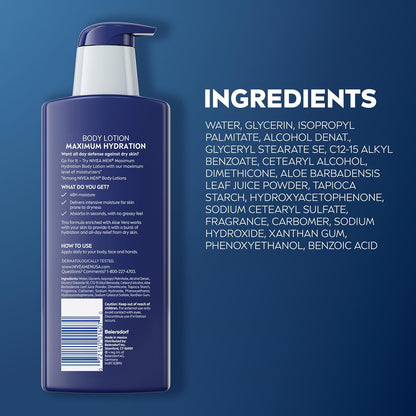 NIVEA MEN Real Madrid Moisturizer 16.9 Fl Oz – Gym Locker Room Lotion for Athletes, Fast-Absorbing Post-Workout Body Cream